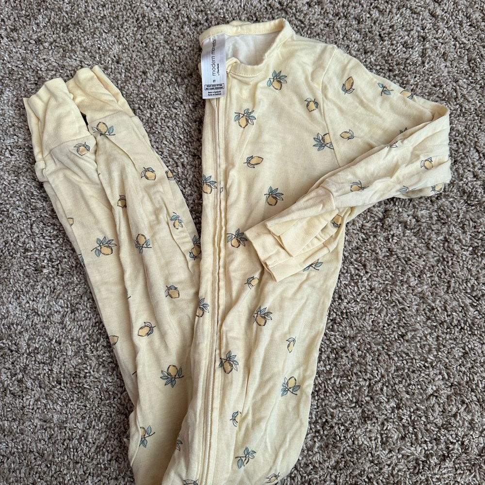 Lemon Print Kids Pajamas